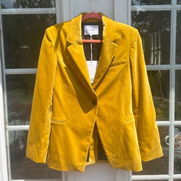 FRAME Denim Single Button Velvet Blazer NWT - Picture 7 of 15